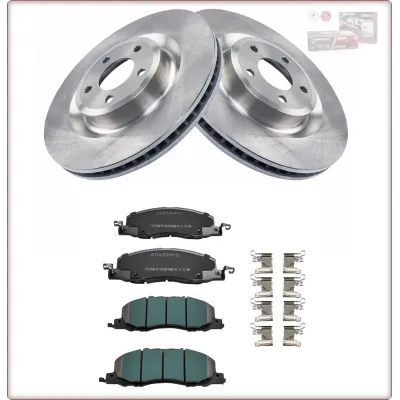 2X DISCHI FRENO + PASTIGLIE FRENO ANTERIORI PER FORD EXPLORER LINCOLN AVIATOR 20...
