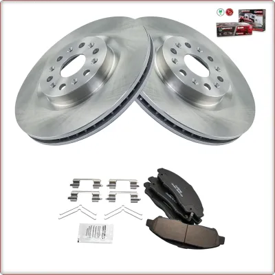 2X TARCZE HAMULCOWE + CERAMICZNE KLOCKI HAMULCOWE PRZEDNIE DO CADILLAC XT5 XT6 2...