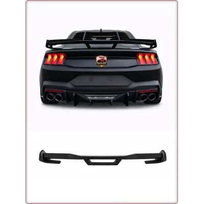SPOILER POSTERIORE + GURNEY FLAP PER FORD MUSTANG 2024 - 2026 STILE DARK HORSE /...