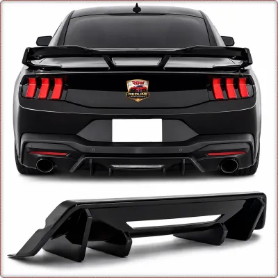 DIFFUSORE POSTERIORE PER FORD MUSTANG 2024 - 2026 TÜV NERO OPACO