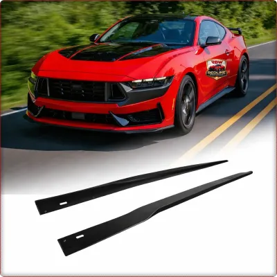 MINIGONNE LATERALI PER FORD MUSTANG 2024 - 2026 STILE DARK HORSE / TÜV