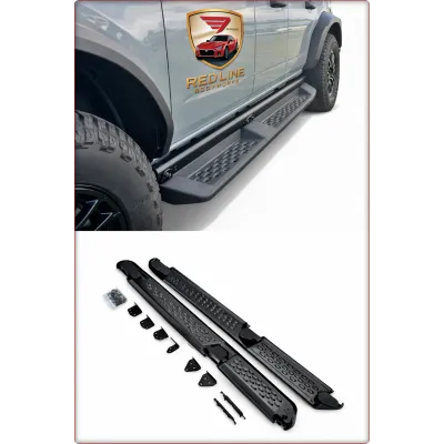 2X PEDANE LATERALI PER FORD BRONCO 2021 - 2026 RAPTOR STILE