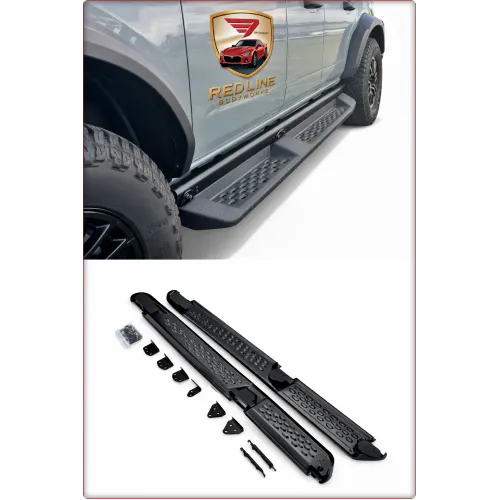 2X MARCHEPIEDS / TUBES DE BAS DE CAISSE POUR FORD BRONCO 2021 - 2026 STYLE RAPTOR