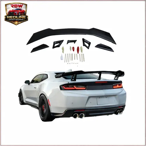 SPOILER ARRIERE POUR CHEVROLET CAMARO 2016 - 2023 STYLE ZL1/1LE / NOIR BRILLANT