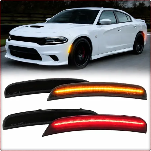 PODWÓJNE ŚWIATŁA OBRYSOWE LED ZDERZAKA PRZEDNIEGO DO DODGE CHARGER 2015 - 2023