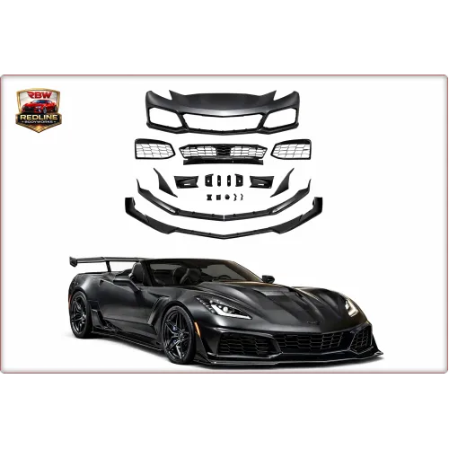 PARAURTI ANTERIORE COMPLETO PER CHEVROLET CORVETTE 2014 - 2019 ZR1 / CARBON FLASH