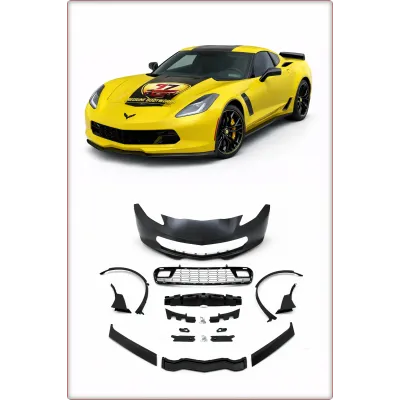 PARAURTI ANTERIORE COMPLETO PER CHEVROLET CORVETTE 2014 - 2019 Z06 STAGE3 STILE