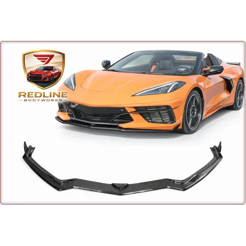 SPOILER INFERIORE ANTERIORE PER CHEVROLET CORVETTE 2020 - 2026 100% FIBRA DI CARBONIO
