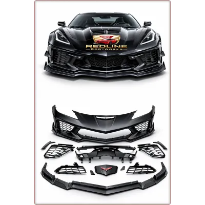 PARAURTI ANTERIORE COMPLETO PER CHEVROLET CORVETTE 2020 - 2026 STINGRAY Z51 STIL...