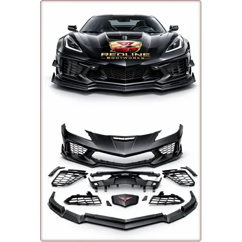 KOMPLETNY ZDERZAK PRZEDNI DO CHEVROLET CORVETTE 2020 - 2026 STINGRAY Z51 STYL