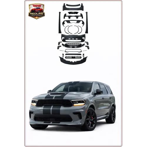 BODY KIT PARAURTI ANTERIORE E POSTERIORE PER DODGE DURANGO 2014 - 2026 STILE SRT HELLCAT