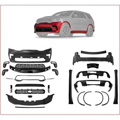 BODY KIT PARAURTI ANTERIORE E POSTERIORE PER DODGE DURANGO 2014–2023 STILE SRT HELLCAT