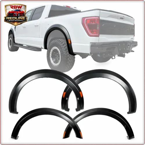 ALLARGAMENTI PARAFANGHI ANTERIORI E POSTERIORI PER FORD F-150 2021 - 2025 RAPTOR STILE LED