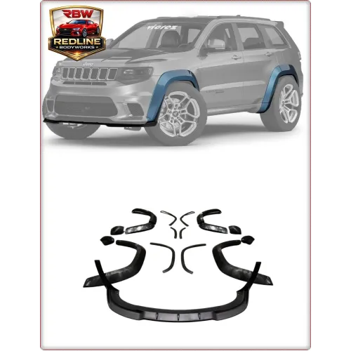 KIT ALLARGAMENTI PARAFANGHI E SPOILER INFERIORE ANTERIORE PER JEEP GRAND CHEROKEE 2014-
