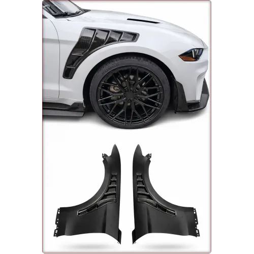 2x Ailes avant en aluminium pour Ford Mustang 2015 - 2017 GT500 STYLE