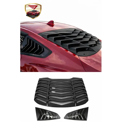 GRIGLIA COPRILUNOTTO E COPERTURA FINESTRINO LATERALE PER FORD MUSTANG 2015 - 2023 LV STILE