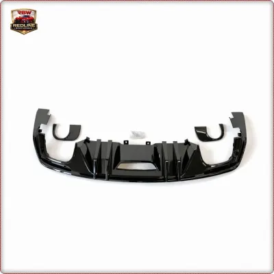 DIFFUSORE POSTERIORE CON LED PER FORD MUSTANG 2015 - 2017 NERO LUCIDO
