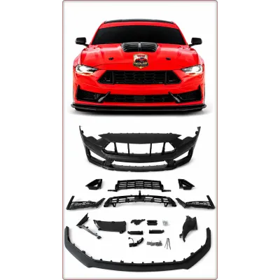 PARAURTI ANTERIORE COMPLETO PER FORD MUSTANG 2018 - 2023 STILE DARK HORSE LUCIDO