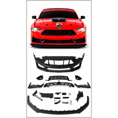 COMPLETE FRONT BUMPER FOR FORD MUSTANG 2018 - 2023 DARK HORSE STYLE GLOSSY