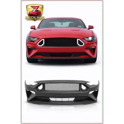 PARAURTI ANTERIORE COMPLETO PER FORD MUSTANG 2018 - 2023 RTR CON LED STILE