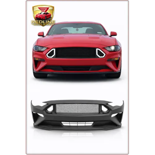 PARAURTI ANTERIORE COMPLETO PER FORD MUSTANG 2018 - 2023 RTR CON LED STILE