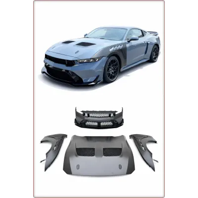 BODY KIT — PARAURTI, COFANO E PARAFANGO PER FORD MUSTANG 2024 - 2026 STILE GTD