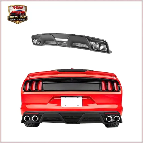 DYFUZOR TYLNY + KOŃCÓWKI WYDECHU DO FORD MUSTANG 2015 - 2017 W STYLU GT350