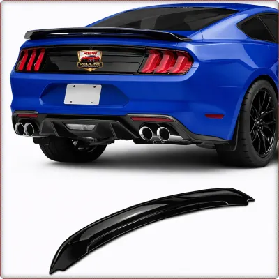 SPOILER POSTERIORE PER FORD MUSTANG 2015 - 2023 STILE GT350 / TÜV NERO LUCIDO
