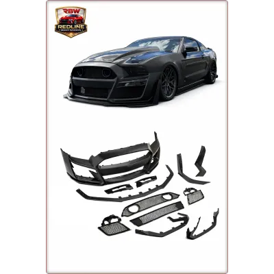 PARAURTI ANTERIORE + ILLUMINAZIONE PER FORD MUSTANG 2013 - 2014 NUOVO STILE GT50...