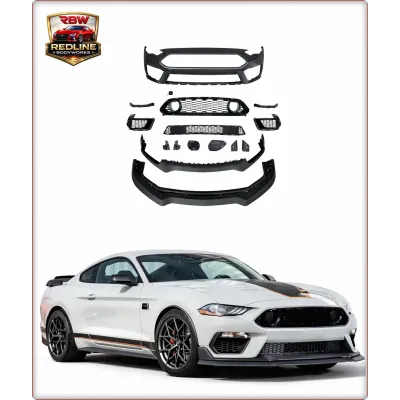 KIT PARAURTI ANTERIORE COMPLETO PER FORD MUSTANG 2018 - 2023 1:1 STILE MACH1 / T...