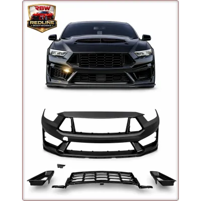 PARAURTI ANTERIORE COMPLETO PER FORD MUSTANG 2015 - 2017 STILE DARK HORSE / TÜV