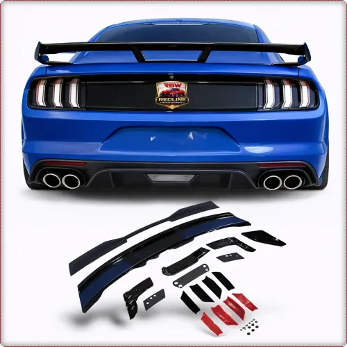 SPOILER POSTERIORE + GURNEY FLAP PER FORD MUSTANG 2015 - 2023 STILE DARK HORSE / TÜV