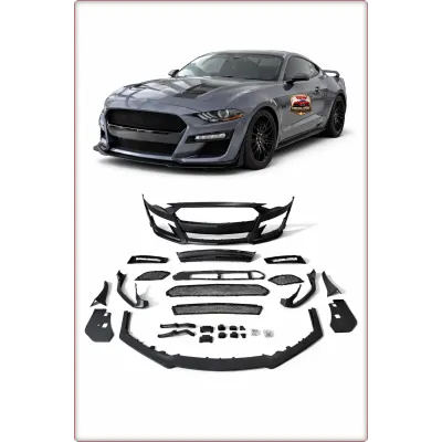 PARAURTI ANTERIORE COMPLETO PER FORD MUSTANG 2015 - 2017 STILE GT500 / LUCIDO