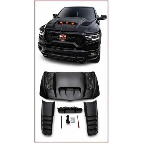 ALUMINIUM MOTORHAUBE MIT LED FÜR RAM 1500 2019 - 2024 TRX STIL