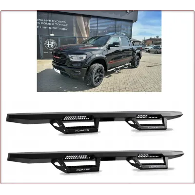 2X PEDANE LATERALI / PANNELLI SOTTOPORTA PER DODGE RAM 1500 DT 2019 - 2024