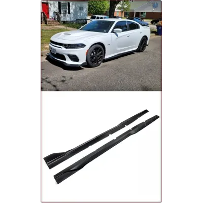 MINIGONNE LATERALI PER DODGE CHARGER 2015 - 2023 SRT / TÜV / NERO OPACO