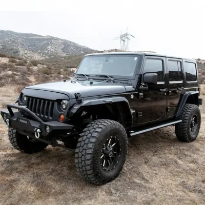 POSZERZENIA BŁOTNIKÓW Z LED — PRZÓD I TYŁ DO JEEP WRANGLER 2007 - 2018 V1