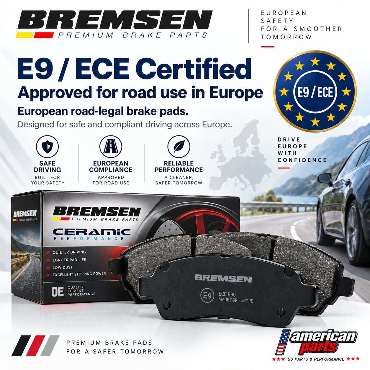 BREMSEN Produktinformation · E9 / ECE R90 · Zum Vergrößern anklicken
